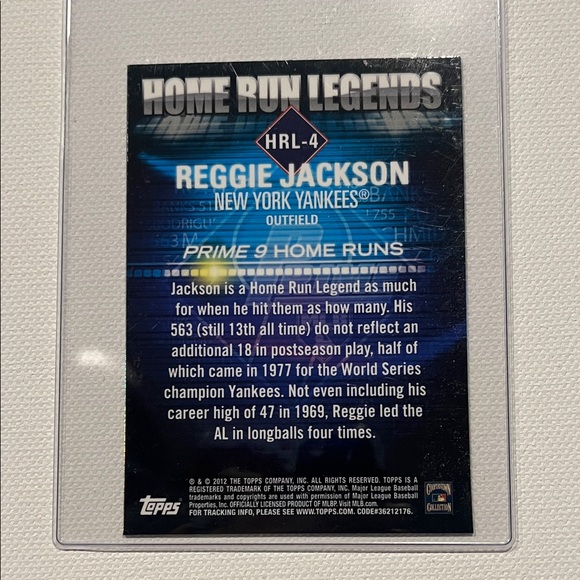 2012 Topps HR Legends; Ruth, Mantle, Reggie Jackson, Frank Robinson, Banks, Mays - Picture 11 of 13
